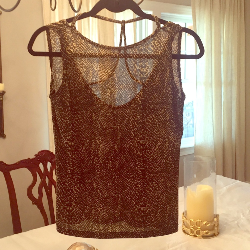 Animal Print Top. Sexy back!